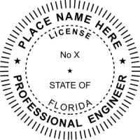Florida Professional Engineer Self Inking Stamp 1-7/8"