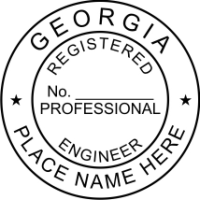 Georgia Professional Engineer 1-1/2" Self Inking Stamp