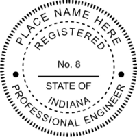 Indiana Professional Engineer Self Inking Stamp 1-5/8"