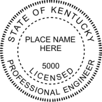 Kentucky Professional Engineer Self Inking Stamp 1 5/8"