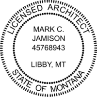 Montana Licensed Architect Rubber Stamp 2"