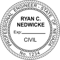 Nevada Professional Engineer Self Inking Stamp 1-11/16"