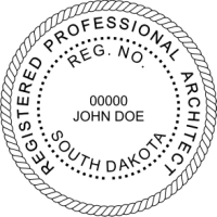 South Dakota Registered Architect Self Inking Stamp 2"