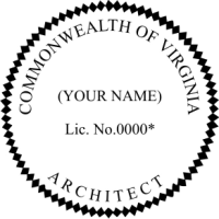 Virginia Architect Self Inking Stamp 2"