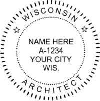 Wisconsin Architect Self Inking Stamp 2"